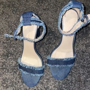 Schutz Denim Low Heels